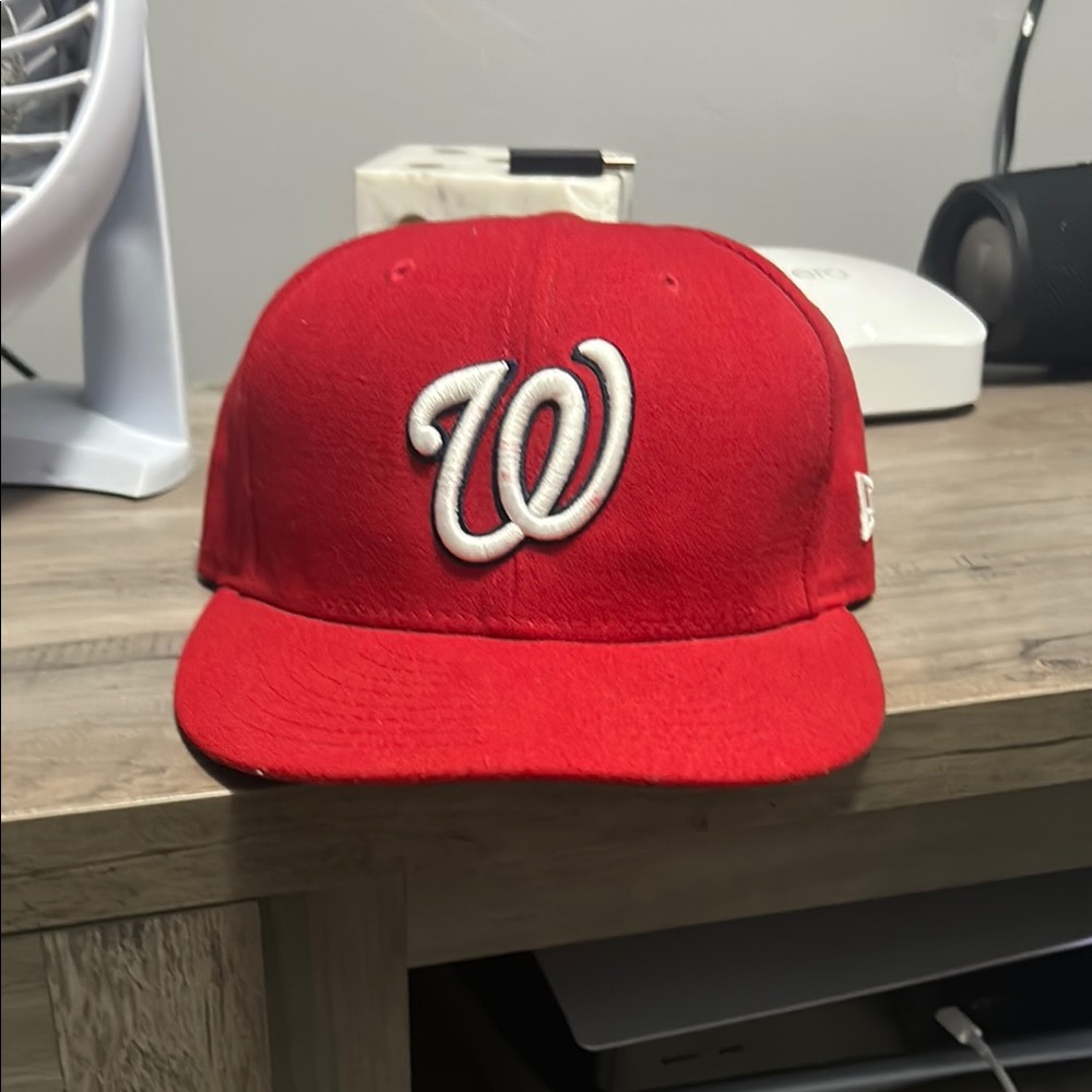 New Era Red and White Hat Washington Nationals